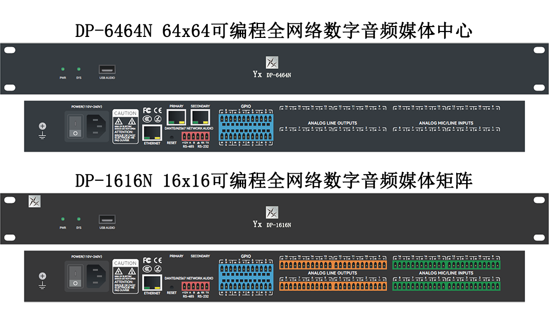 DP N系列可编程全网络数字音频媒体矩阵/应用于应急指挥中心